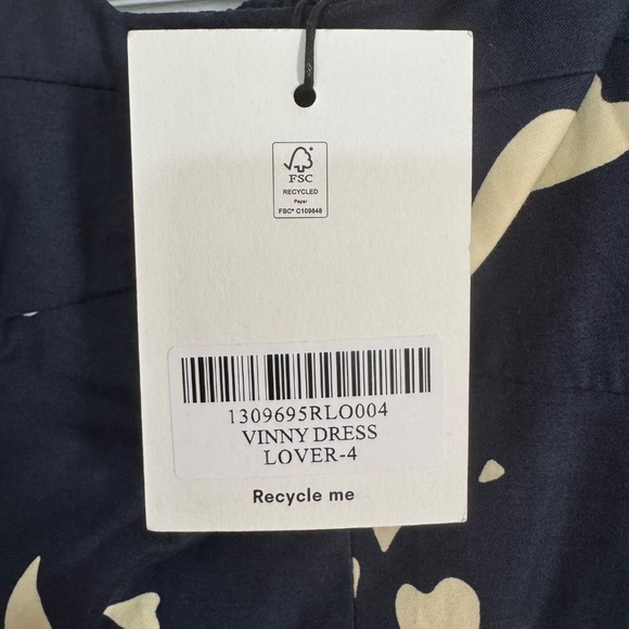 Reformation Cotton Vinny Dress, Lover print - Size 4 - Picture 4 of 9